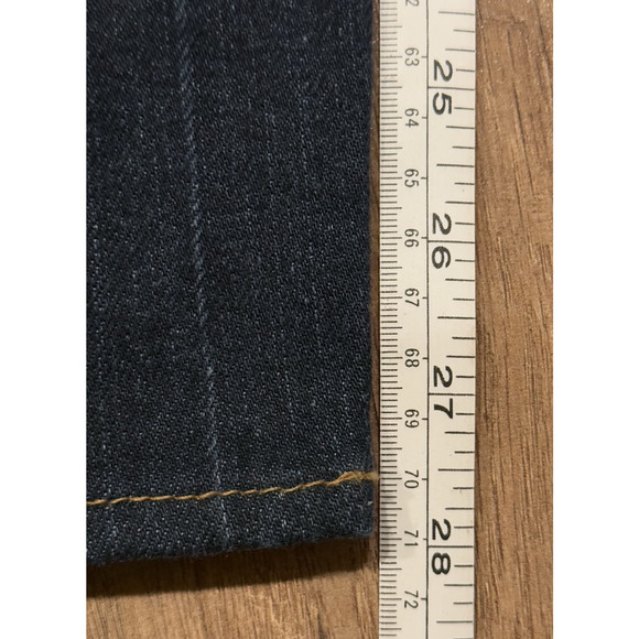 7 FOR ALL MANKIND Women's Dark Wash Blue Skinny 8" Rise Jeans Size 26 Pockets - Picture 14 of 14